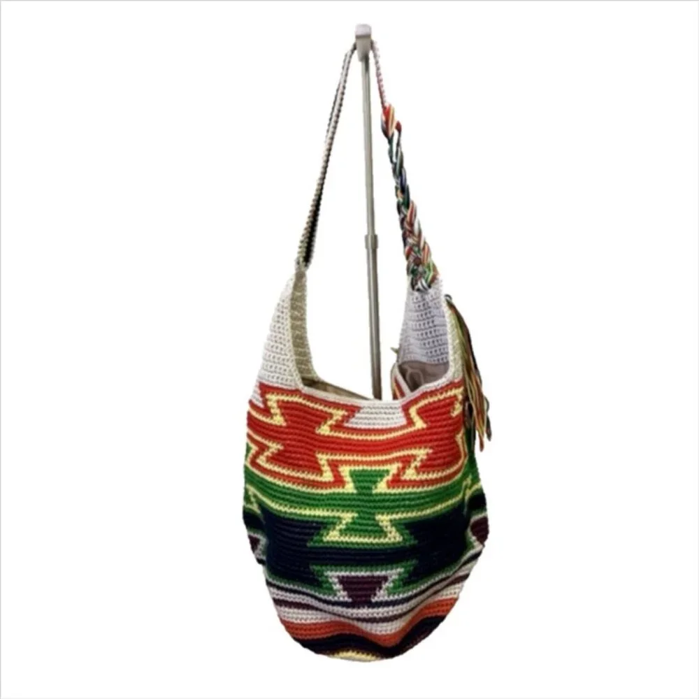 The Sak Back To Bali Limited Edition Ragam Rain 120 Hobo Hand Crochet Purse - Picture 4 of 5